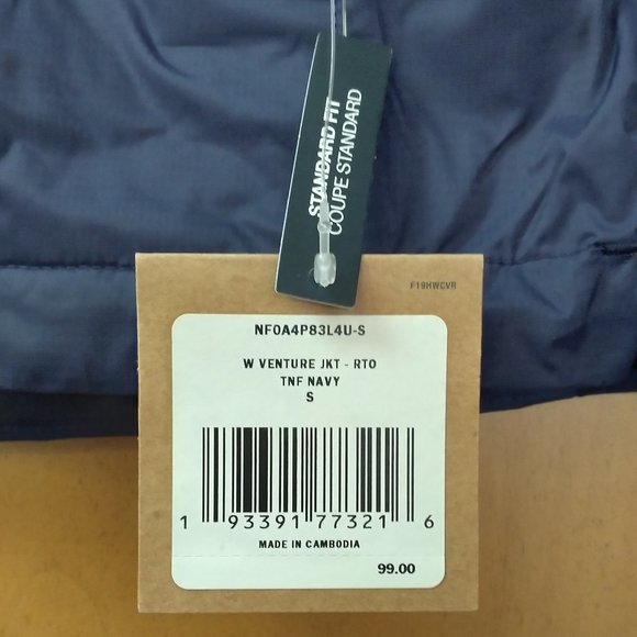 🆕The North Face Women's Venture Rain Jacket, Small - TNF Navy, NEW, Authentic - Picture 3 of 5
